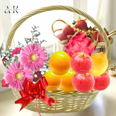 HA0015 – [Halal] Floral Harvests Fruits Hamper | Wellness Singapore Hamper
